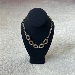 Trifari gold chain link necklace